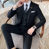 纯色西服男套装三件套商务休闲西装礼服新郎正装1012-SJT831-P240，男装西服套装，星座1012