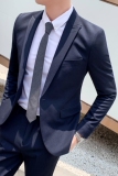 男士藏青色套装两件套西服绅士商务职业男装LJT803-P220，男装西服，星座1012