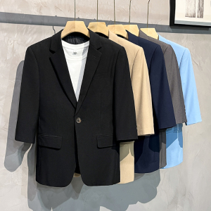 夏季男士西服小西装外套上衣七分袖中袖休闲薄款跑量款XZ01-P70