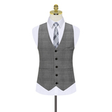 新款千鸟格西装套装三件套帅气礼服修身假模图西服8011-P300，男装西服套装，星座1012