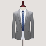 西服套装男新郎结婚正装礼服伴郎发型师修身西装商务休闲808，男装西服套装，星座1012