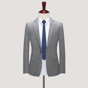 西服套装男新郎结婚正装礼服伴郎发型师修身西装商务休闲808-P260图片