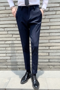 秋冬舒适西装裤男士修身小脚休闲长裤潮流K803-P75图片