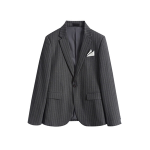经典款条纹修身西服三件套男士商务西装礼服轻熟气质SJT813-P270图片