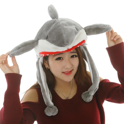 袋鼠帽子儿童动物头套头饰道具