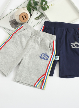 非常小鱼81336男童五分针织短裤纯棉宽松2021新款夏装正品100-140