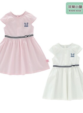 非常小鱼28451女儿童装夏季宝宝纯棉透气无袖连衣裙正品促销