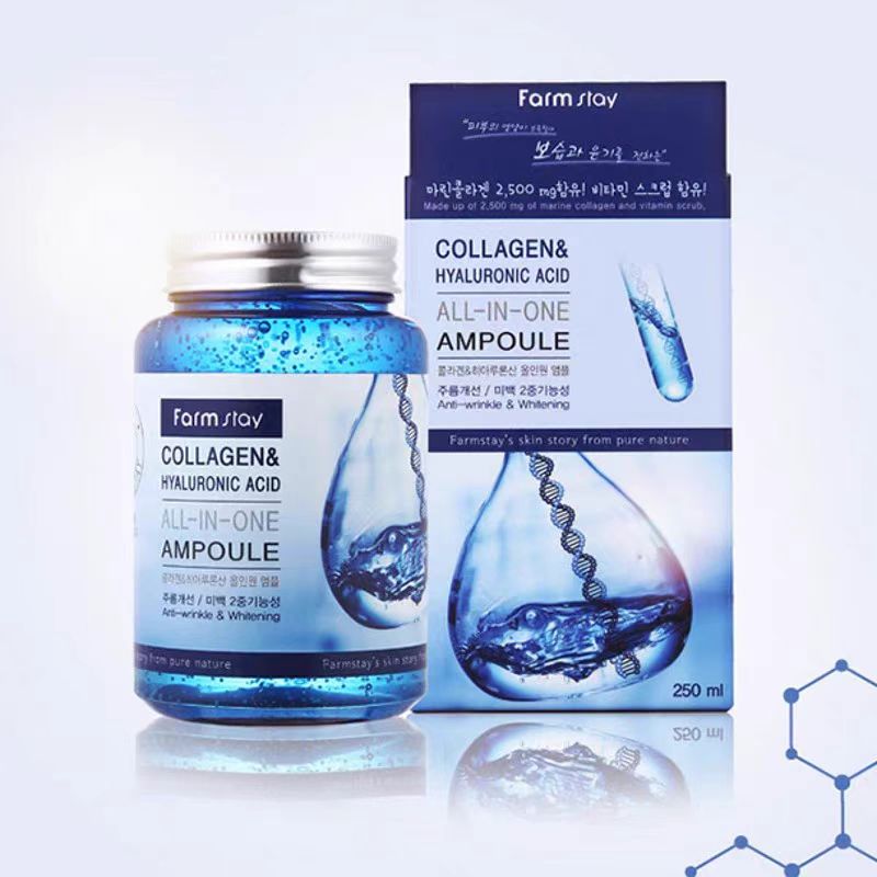香港购韩国Farmstay法曼媞高效骨胶原安瓶精华250ml滋润保湿