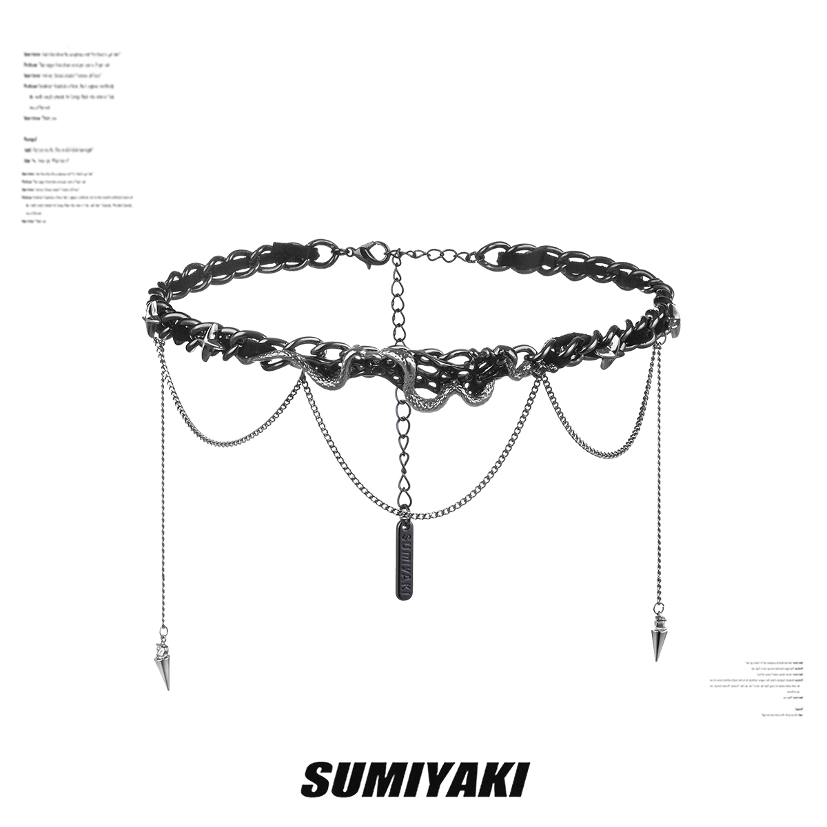 SUMIYAKI耶夢加得朋克蛇鎖骨鏈