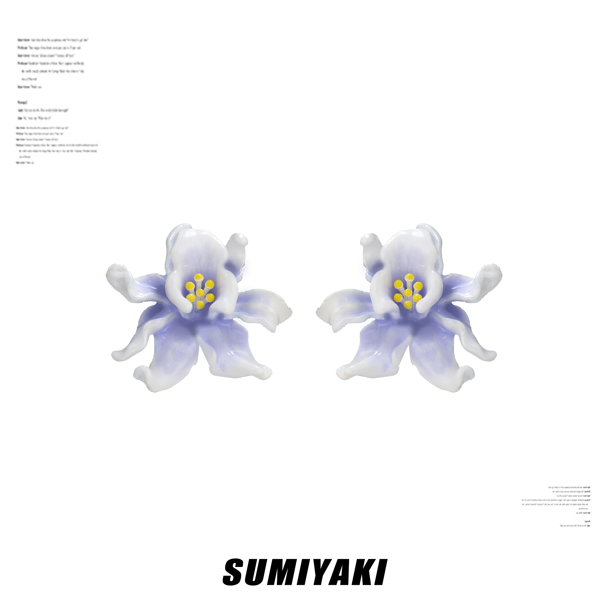 SUMIYAKI Coconut Girl 丨紫色鸢尾花耳环 强推!