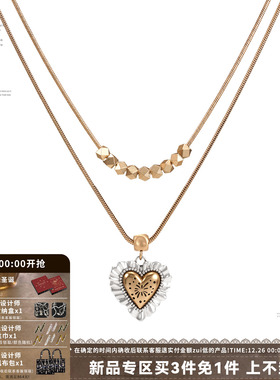 烟花爱心项链简约锁骨链女