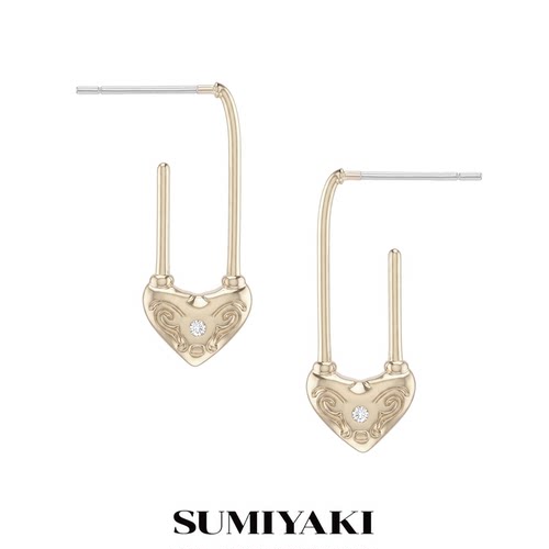 【10.20 20:00开售】SUMIYAKI 爱锁芯系列心钥回形针耳环轻奢耳饰