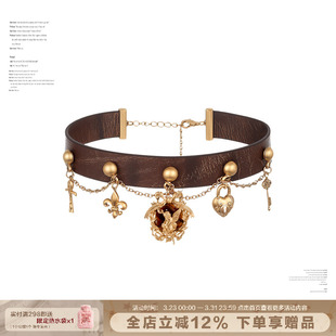 SUMIYAKI 琥珀天使系列皮革项链甜酷choker女