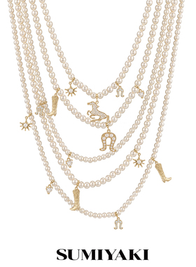 马蹄系列多层项链复古叠戴锁骨链