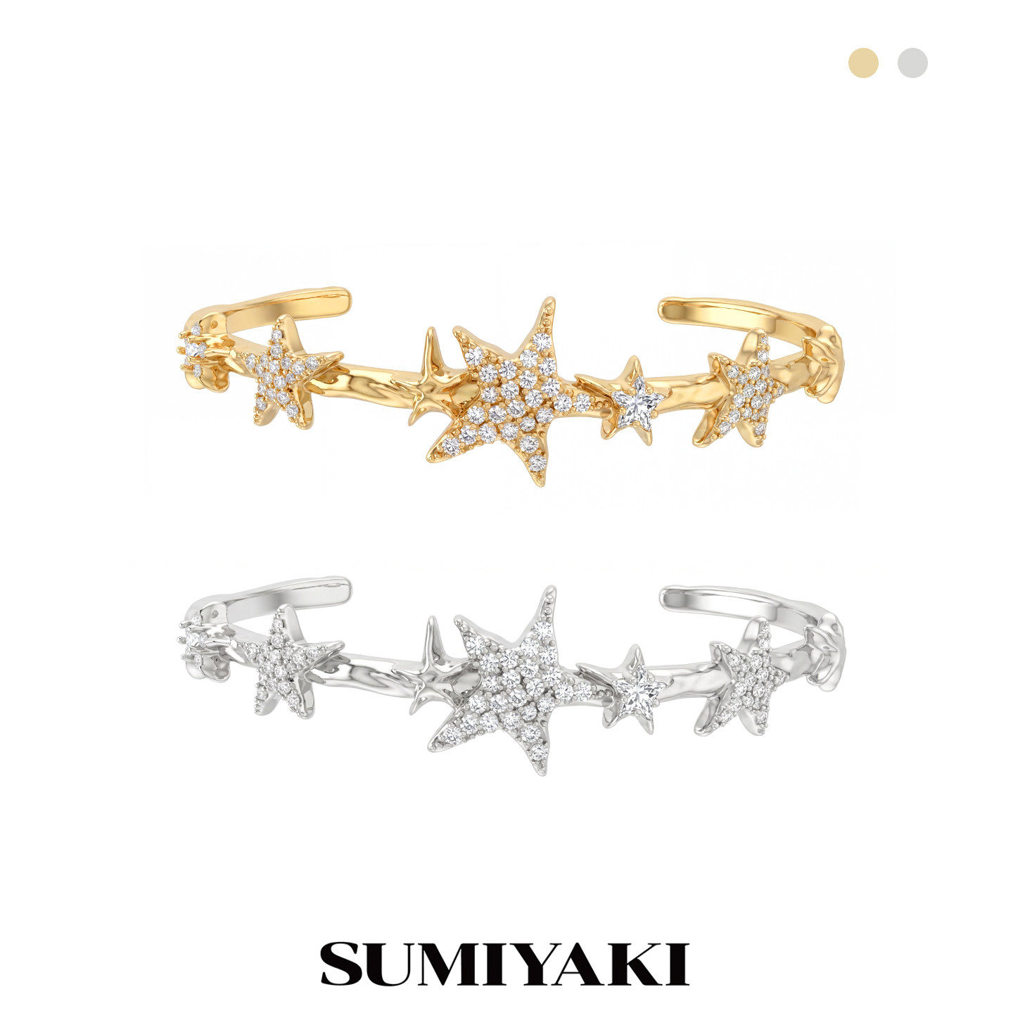 SUMIYAKI流星系列精致设计感满钻星星手镯新款原创饰品女配饰手镯