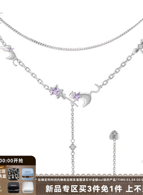 猫咪蝴蝶结叠戴项链锁骨链