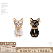 SUMIYAKI 法老埃及猫咪耳环黑猫耳饰小众设计感 原创生命之瞳系列