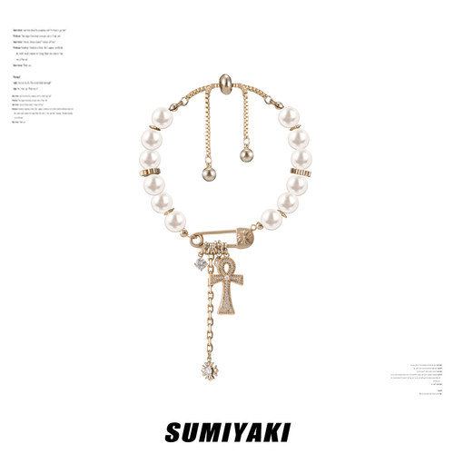 SUMIYAKI满钻安卡十字架手链女款