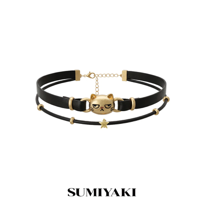 傲娇猫咪双层锁骨链圣诞礼物项链