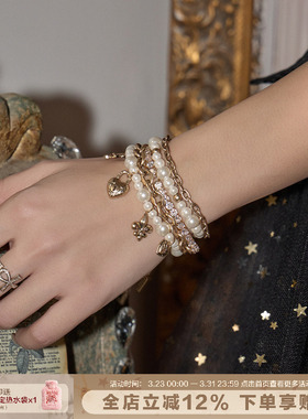 SUMIYAKI爱锁芯爱心吊坠手链叠戴