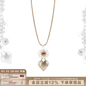 SUMIYAKI 雏菊系列复古爱心项链叠戴毛衣链女