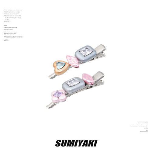 SUMIYAKI珍珠镶嵌锆石发夹