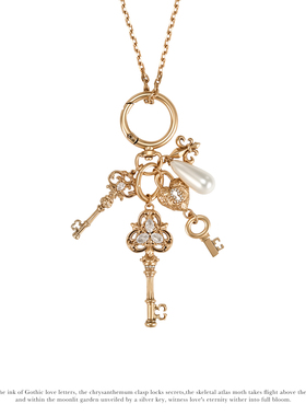 SUMIYAKI爱锁芯复古钥匙吊坠项链