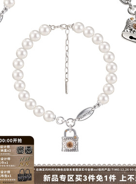 SUMIYAKI夸张雏菊锁扣大珍珠项链