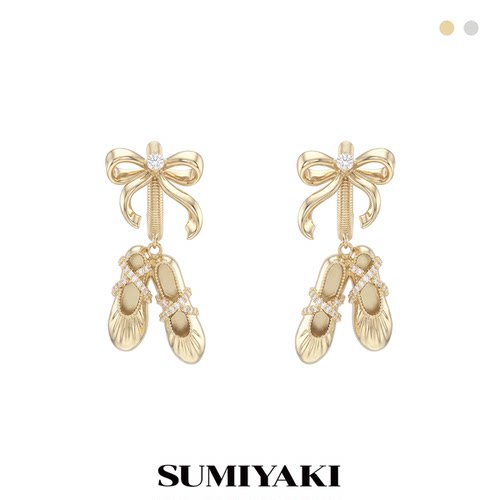 SUMIYAKI蕾丝系列芭蕾耳环独特漂亮耳饰巨好看七夕礼物女首饰