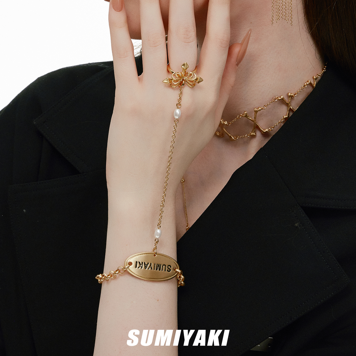 SUMIYAKI蝶骨·共生手链戒指一体