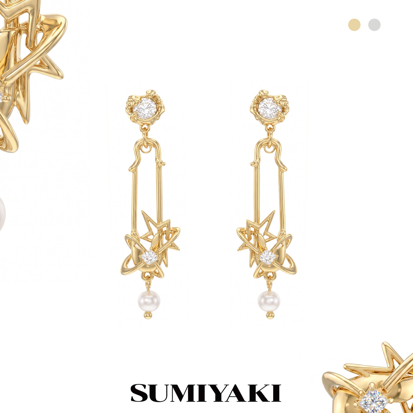 SUMIYAKI宿命系列原创回形针耳环轻奢好看耳饰高级感饰品女配饰图片
