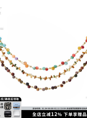 彩虹项链多巴胺锁骨链