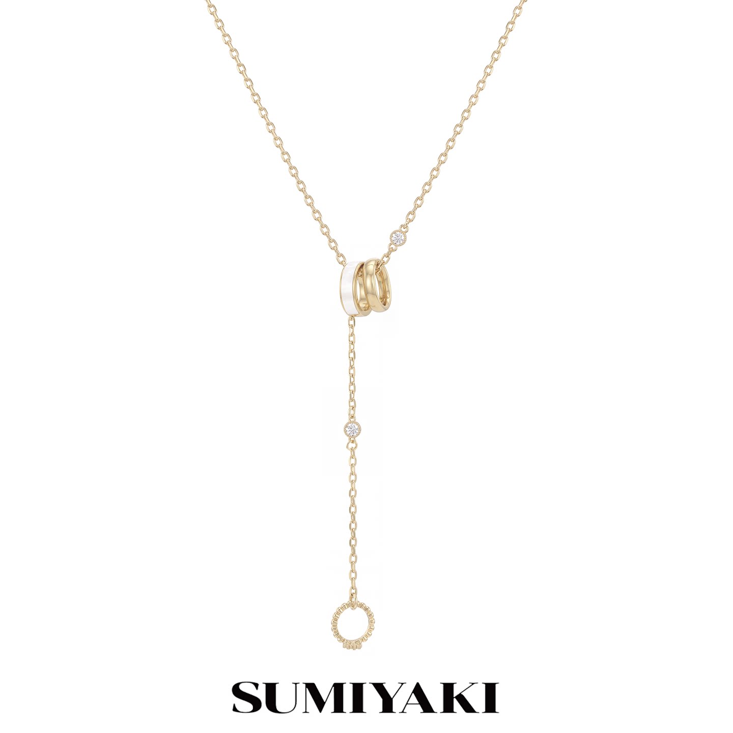 SUMIYAKI 繁花系列贝母Y字链雏菊戒指吊坠项链长款叠戴轻奢配饰女