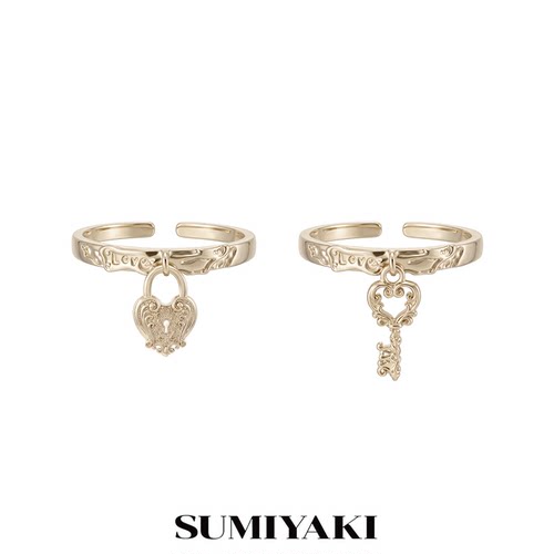 【10.20 20:00开售】SUMIYAKI 爱锁芯系列锁钥情侣对戒小众圈环