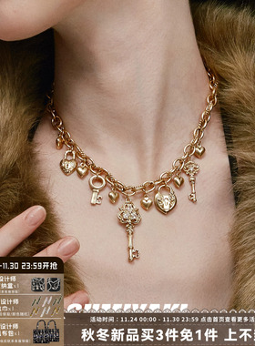 SUMIYAKI爱锁芯金色钥匙吊坠项链