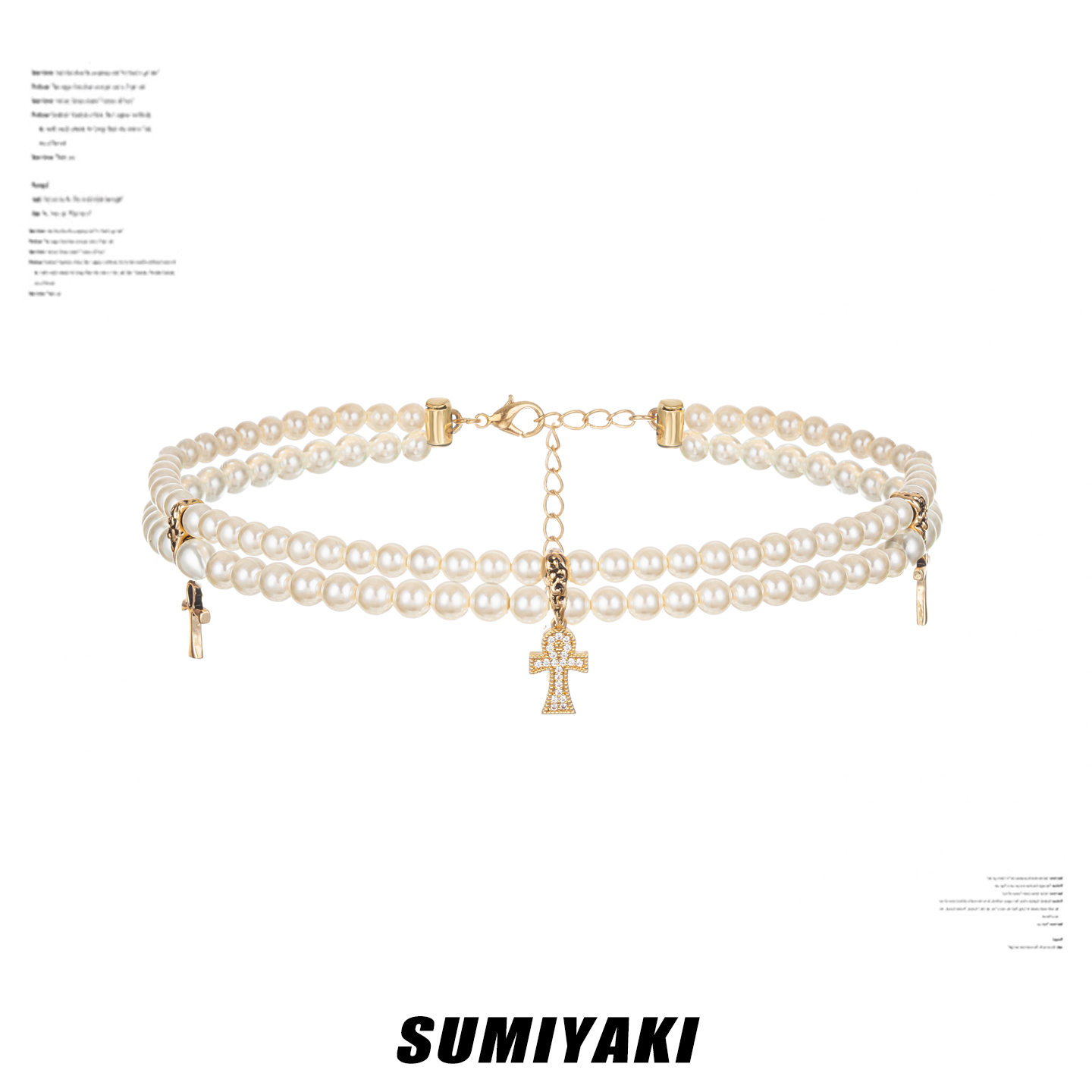 SUMIYAKI安可系列珍珠十字架项链