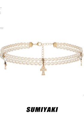 SUMIYAKI安可系列珍珠十字架项链