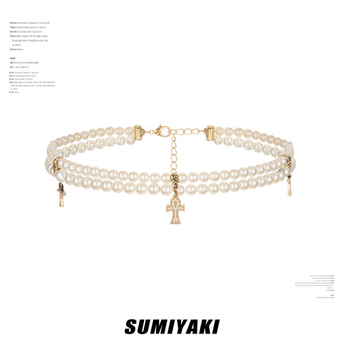 SUMIYAKI安可系列珍珠十字架项链
