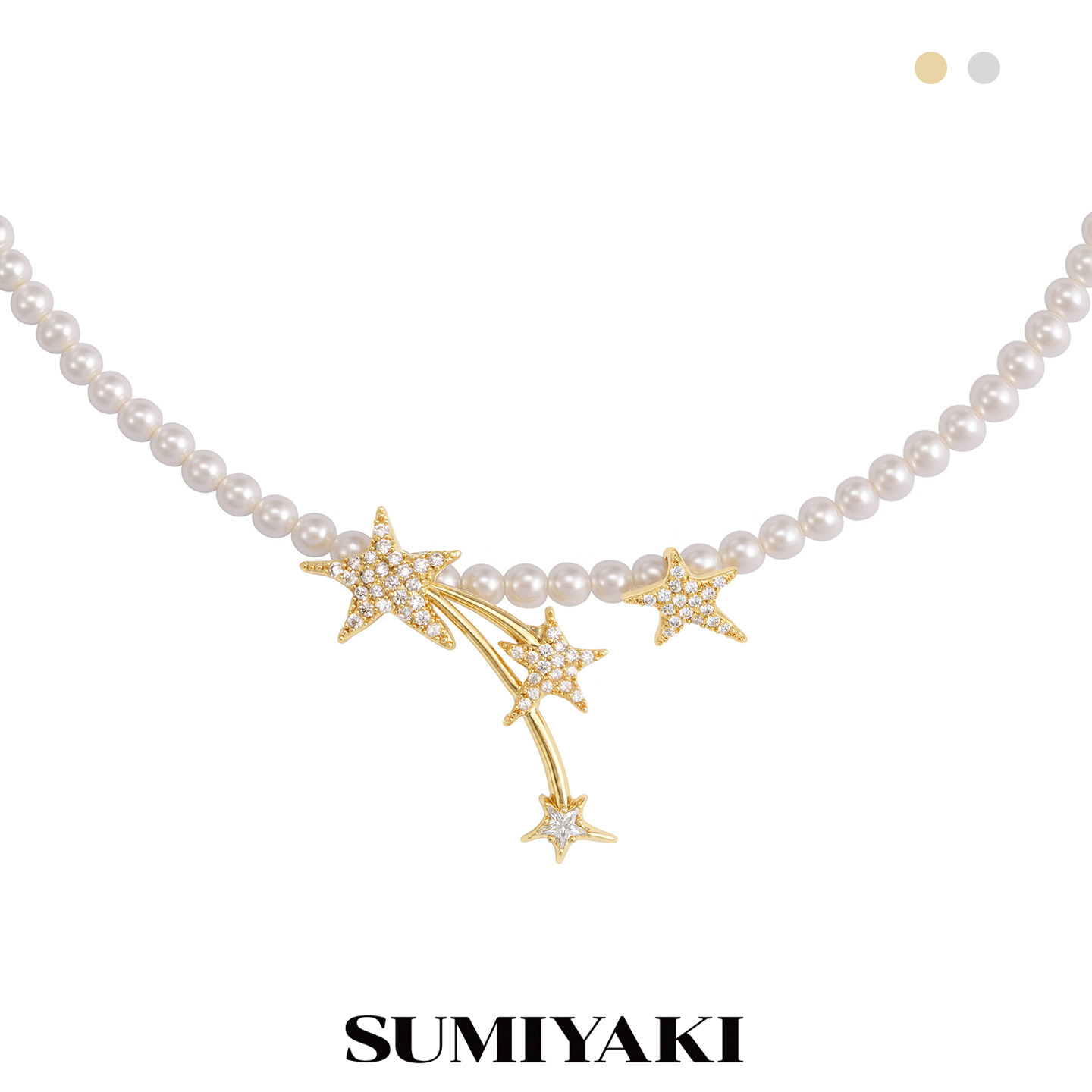 SUMIYAKI流星系列珍珠项链女配饰精致轻奢锁骨链高级搭配饰品新款图片