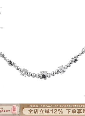 SUMIYAKI金属小球方块项链