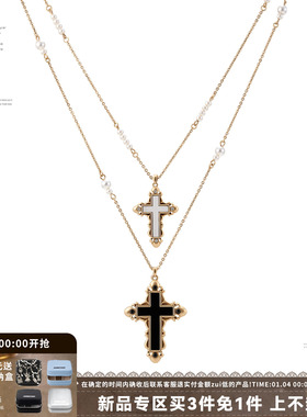 SUMIYAKI十字架双层项链可拆两条