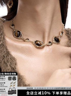 SUMIYAKI雅丹风虎眼石项链