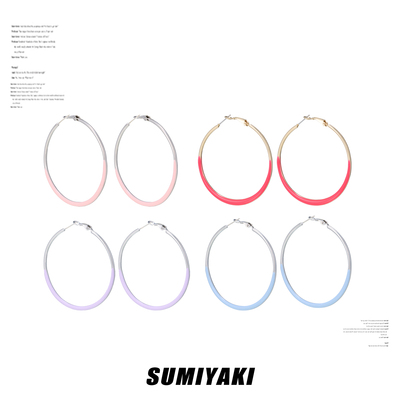 SUMIYAKI Coconut Girl 沙滩女孩度假风彩色耳圈情侣礼物生日礼物