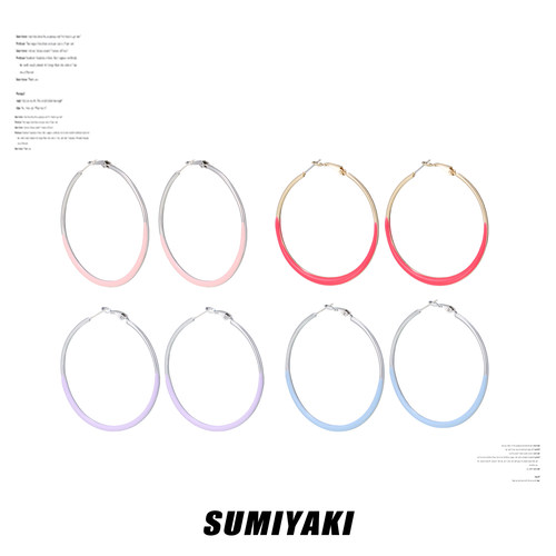 SUMIYAKI Coconut Girl 沙滩女孩度假风彩色耳圈情侣礼物生日礼物