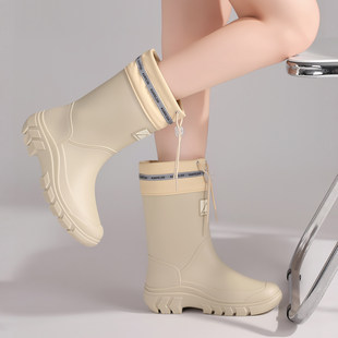 束口可调节中筒雨鞋女款2026新款雨靴套鞋防水鞋水靴防滑工作胶鞋