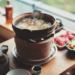 木炭火锅砂锅打边炉红泥炉炭炉老式 碳炉子港式 陶土家用商用烧炭炉