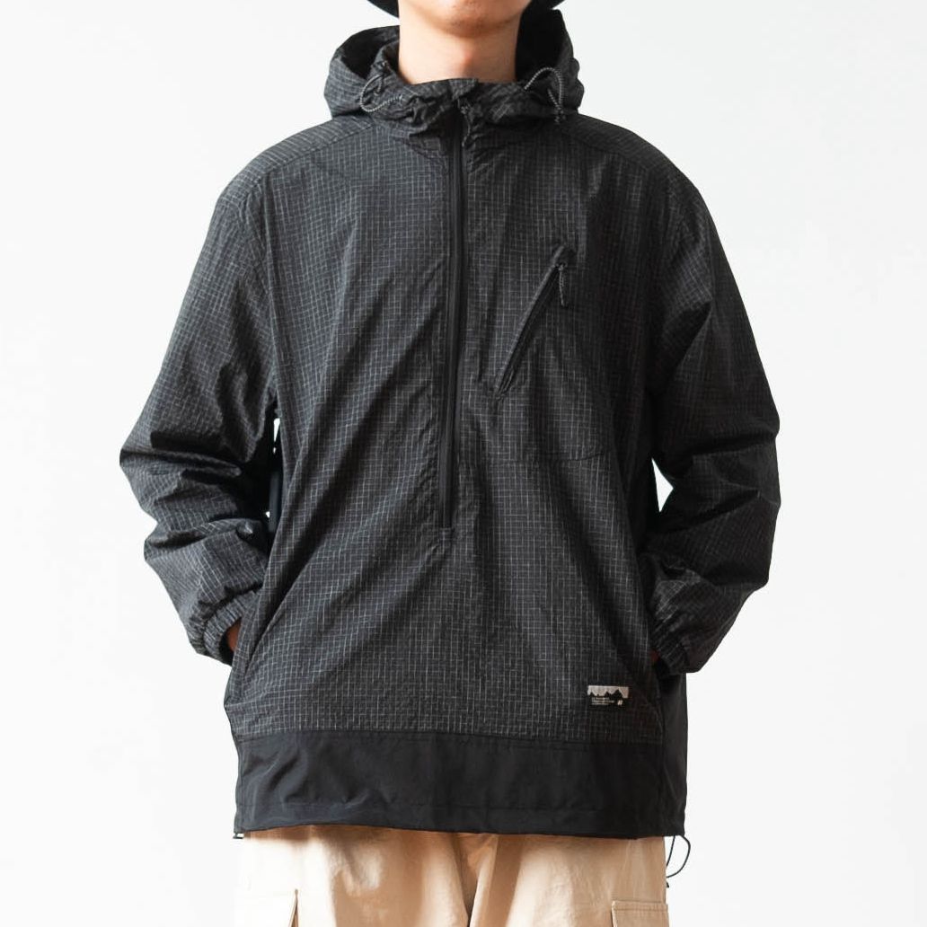 拼接套头连帽宽松男潮青年夹克