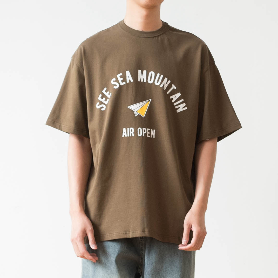 创意印花宽松落肩短袖T恤衫男女