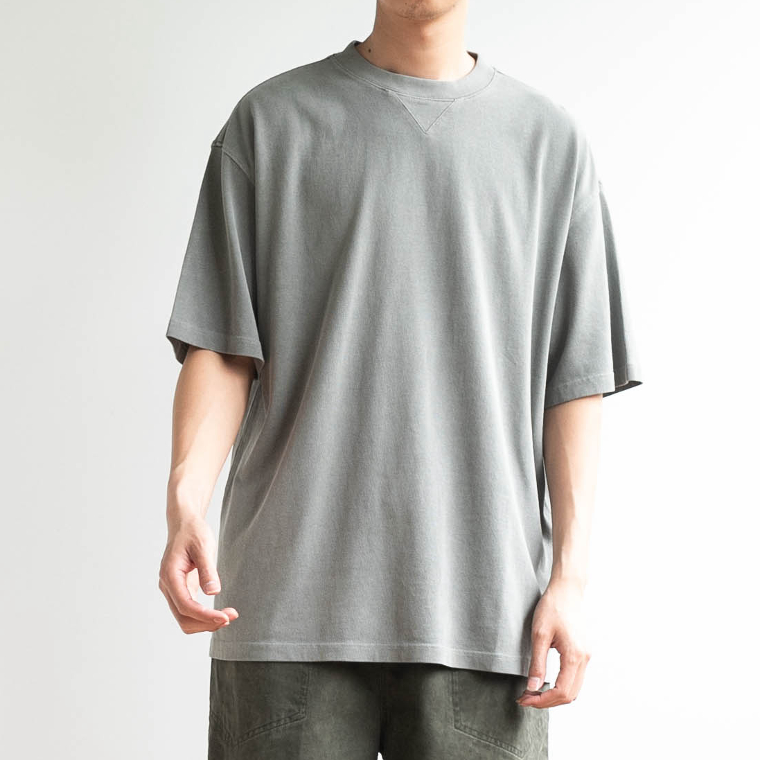复古水洗做旧宽松短袖T恤衫男潮