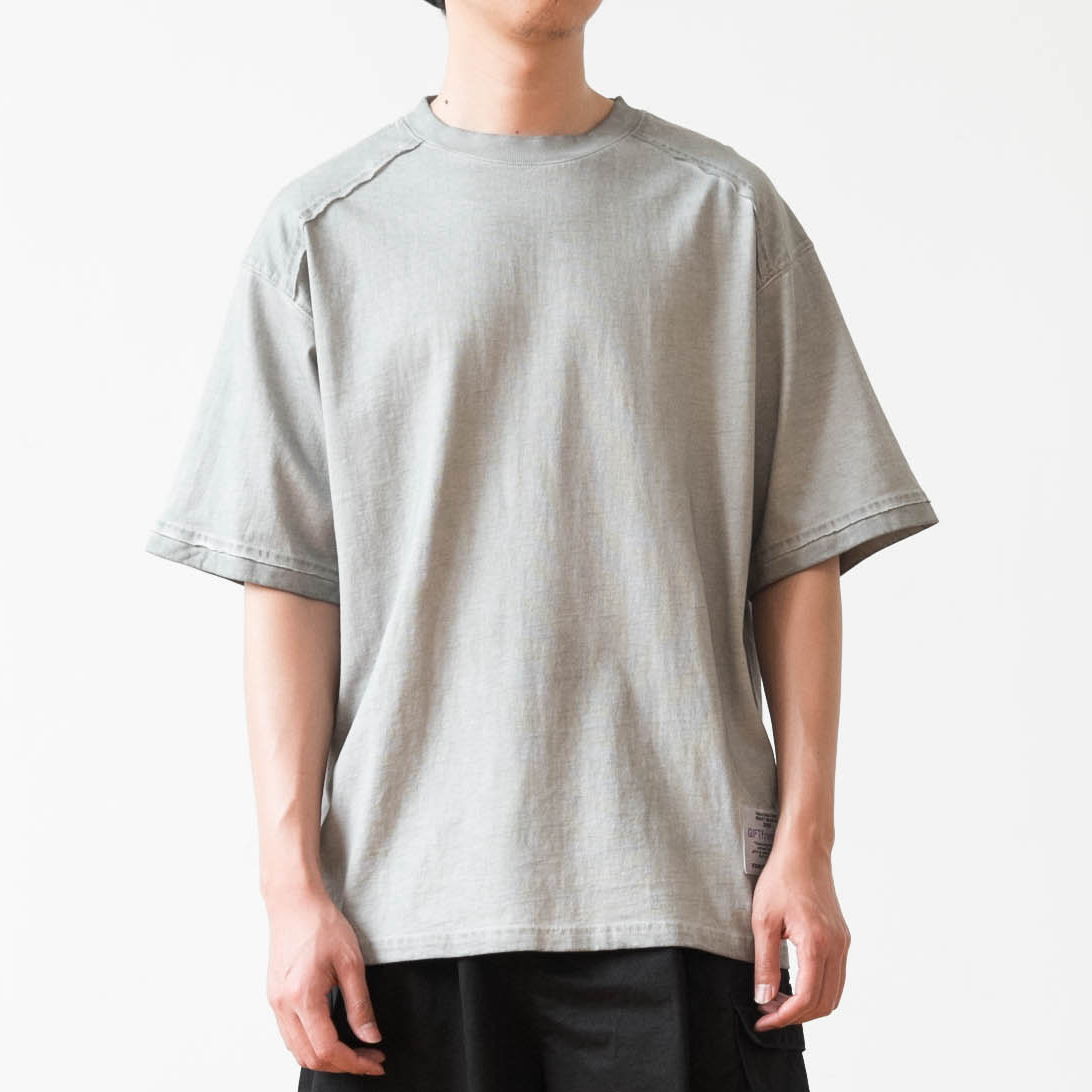 复古水洗浅灰个性宽松短袖T恤